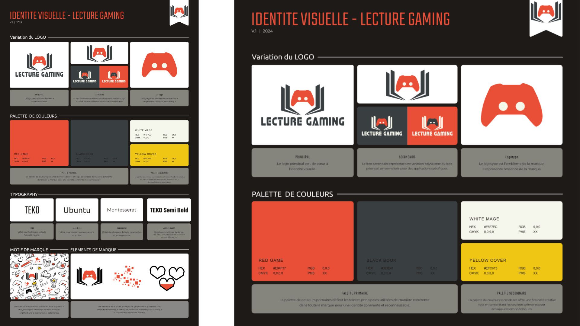 Identité Visuelle Lecture Gaming